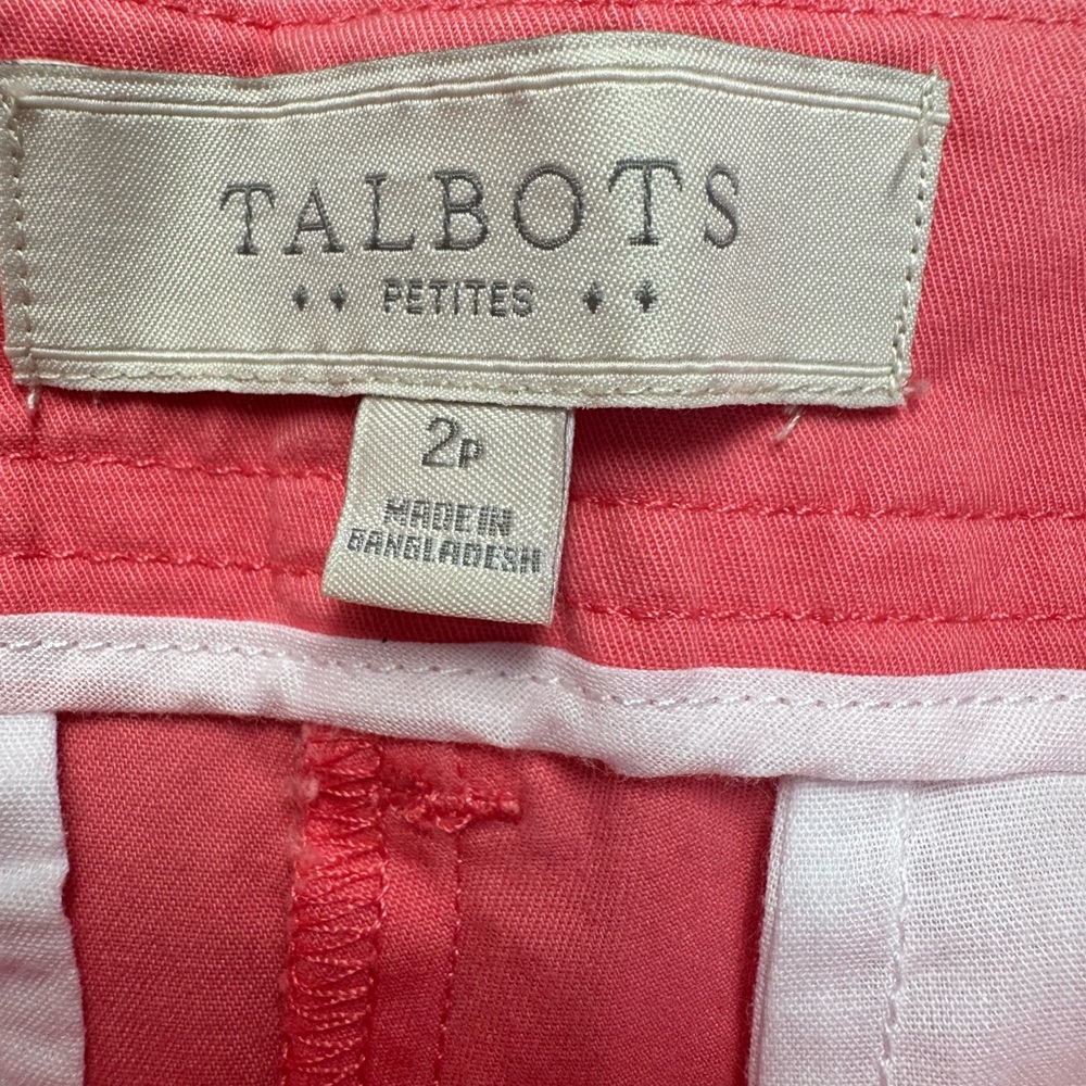 Talbots Petite Shorts Bundle 2P Pink Chino + Paisley Preppy Coastal Summer Golf - Picture 5 of 6